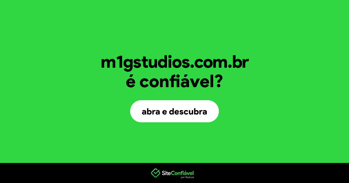 O site m1gstudios.com.br é confiável?