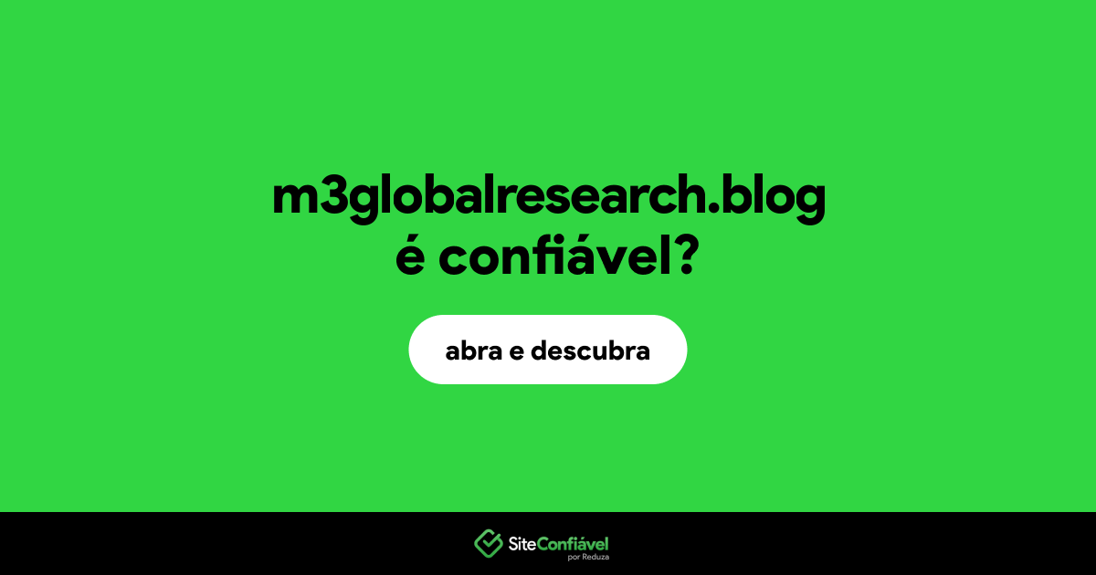 O site m3globalresearch.blog é confiável?