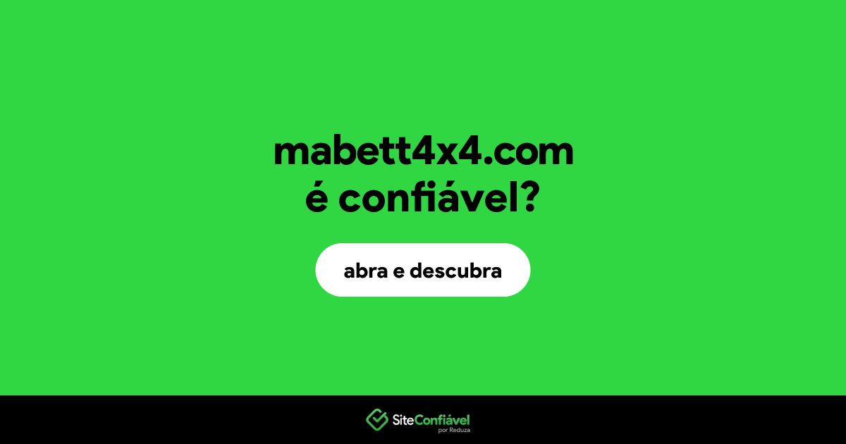 O site mabett4x4.com é confiável?