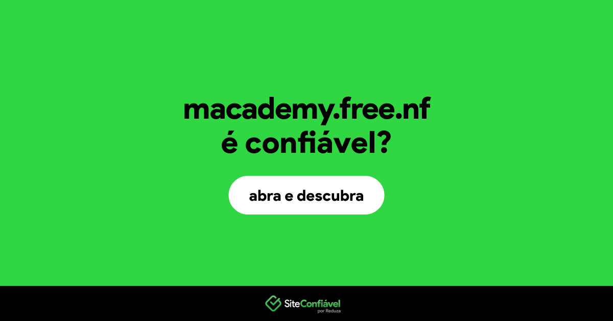 O site macademy.free.nf é confiável?