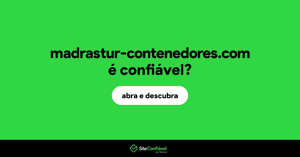 O site madrastur-contenedores.com é confiável?