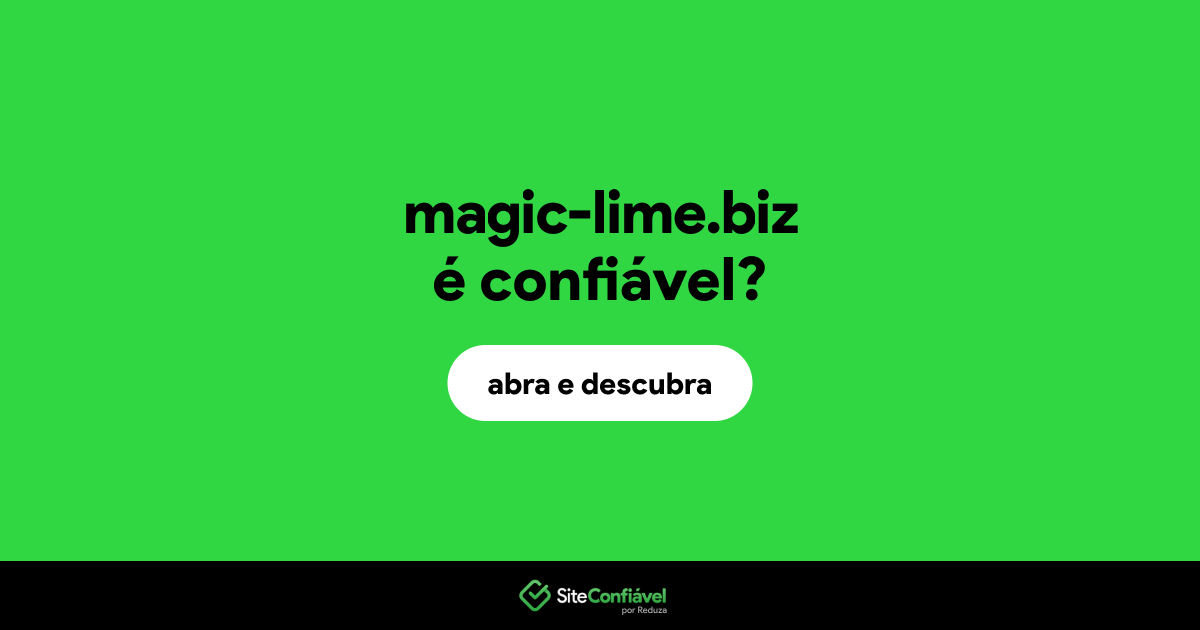 O site magic-lime.biz é confiável?