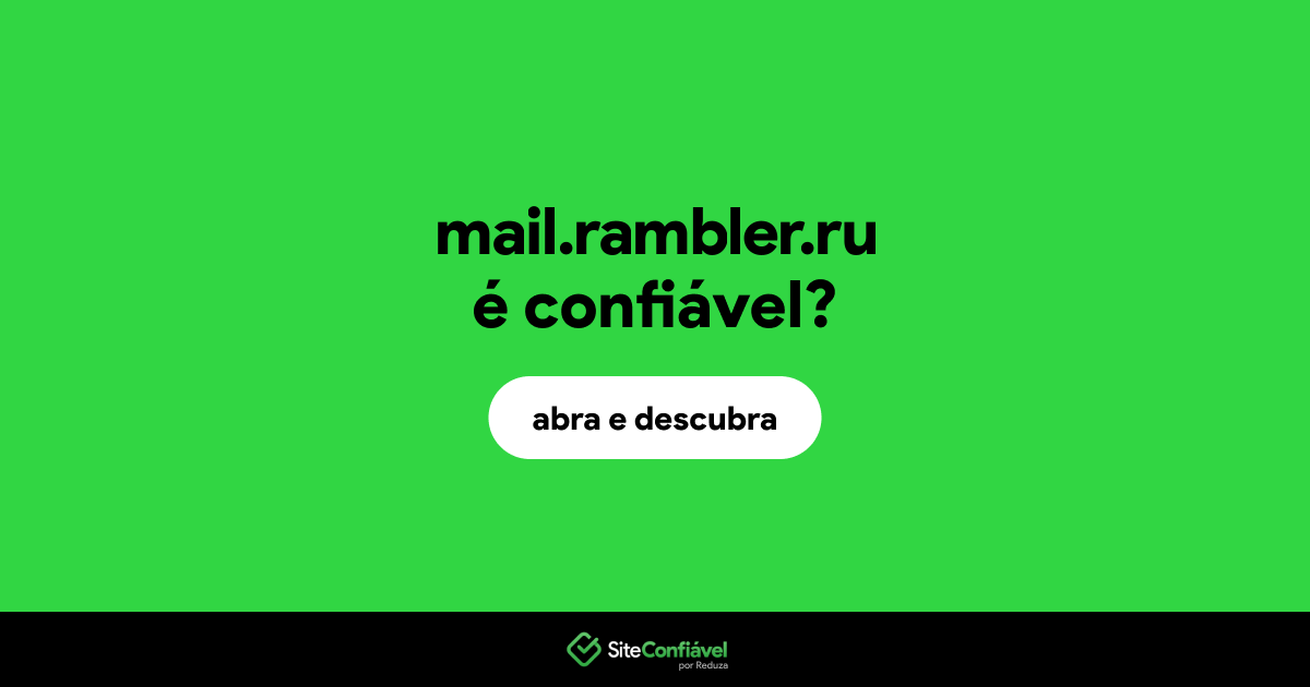 O site mail.rambler.ru é confiável?