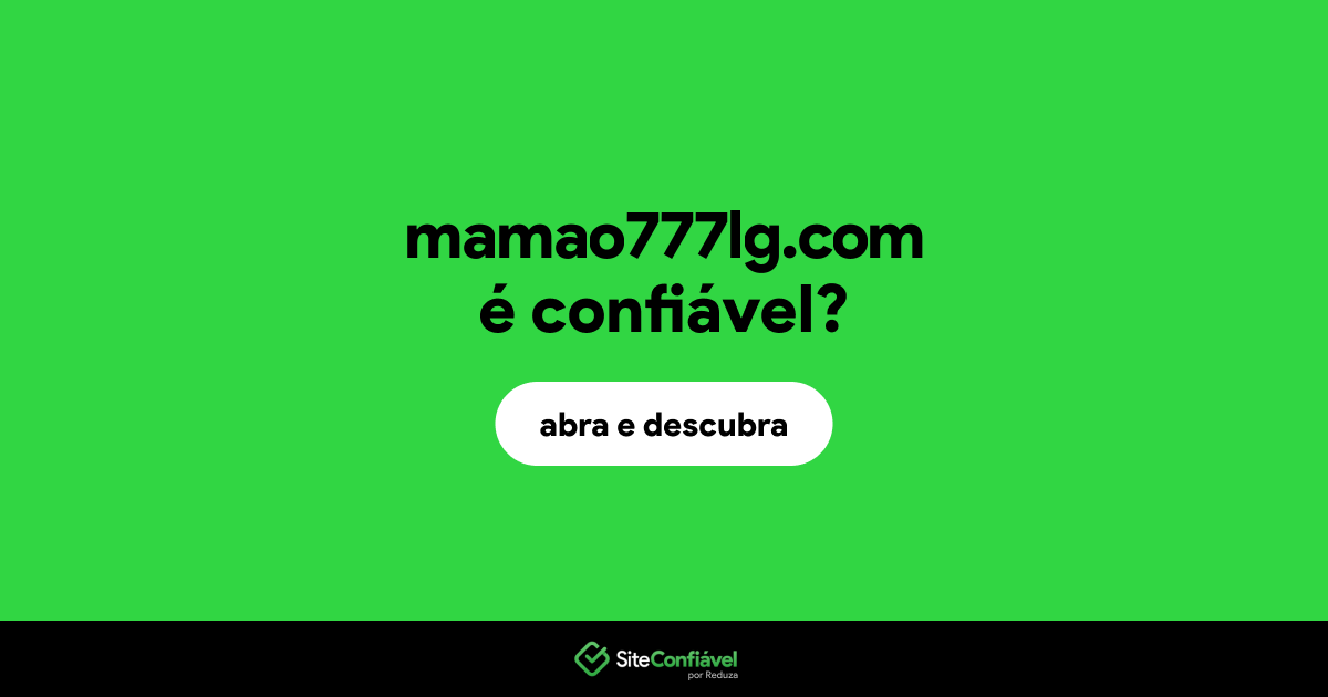 O site mamao777lg.com é confiável?