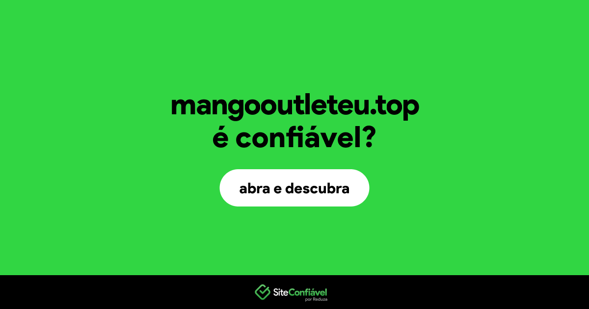 O site mangooutleteu.top é confiável?