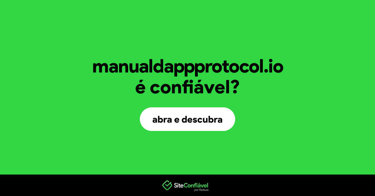 O site manualdappprotocol.io é confiável?