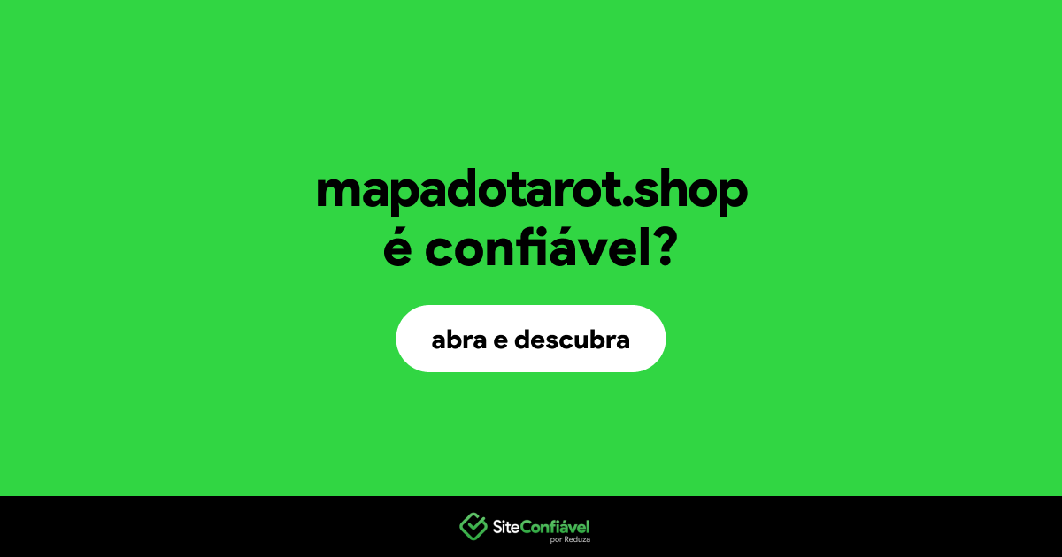 O site mapadotarot.shop é confiável?