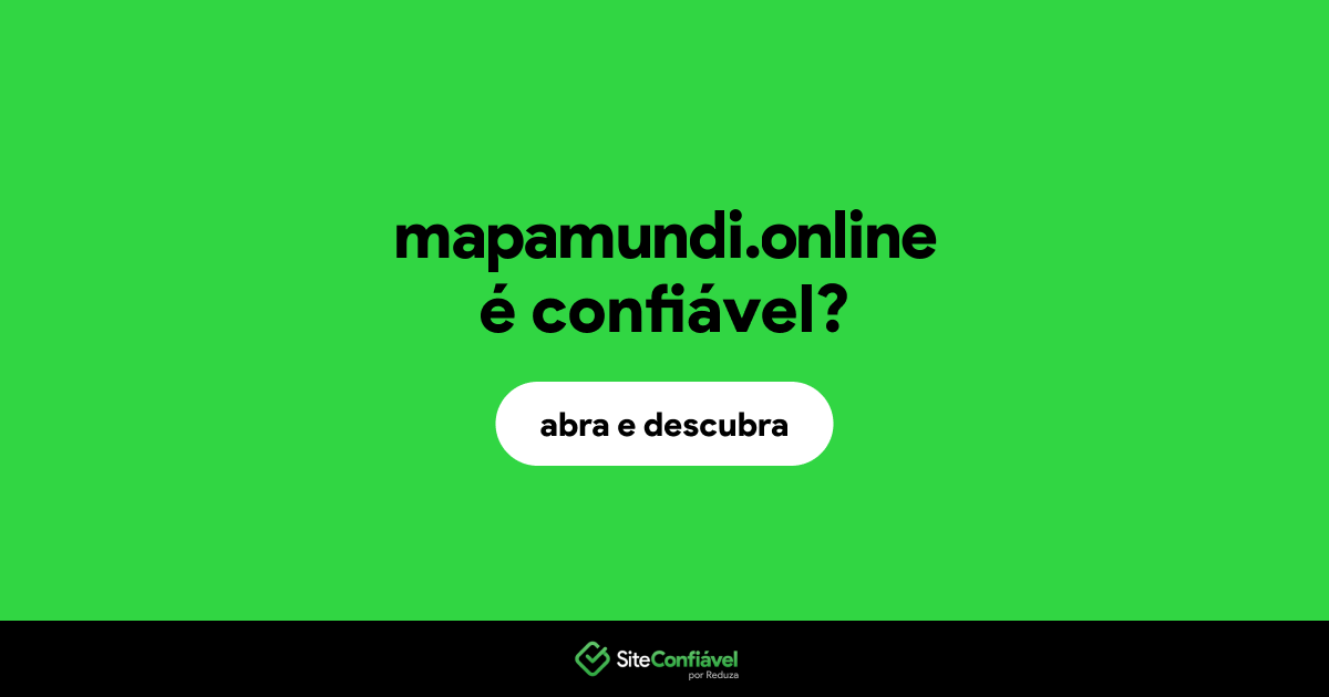 O site mapamundi.online é confiável?