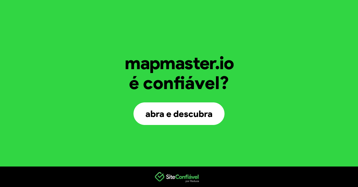 O site mapmaster.io é confiável?