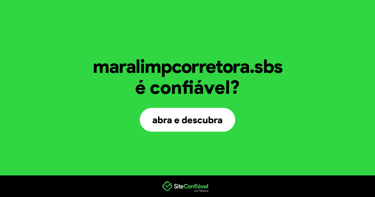 O site maralimpcorretora.sbs é confiável?