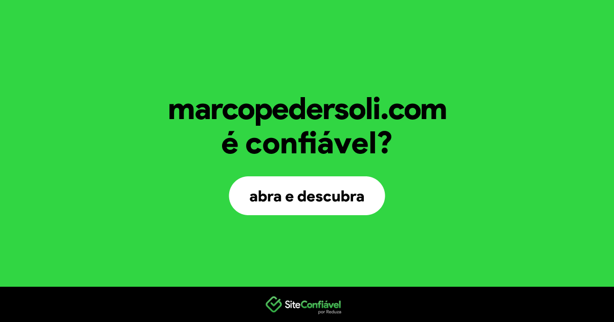 O site marcopedersoli.com é confiável?