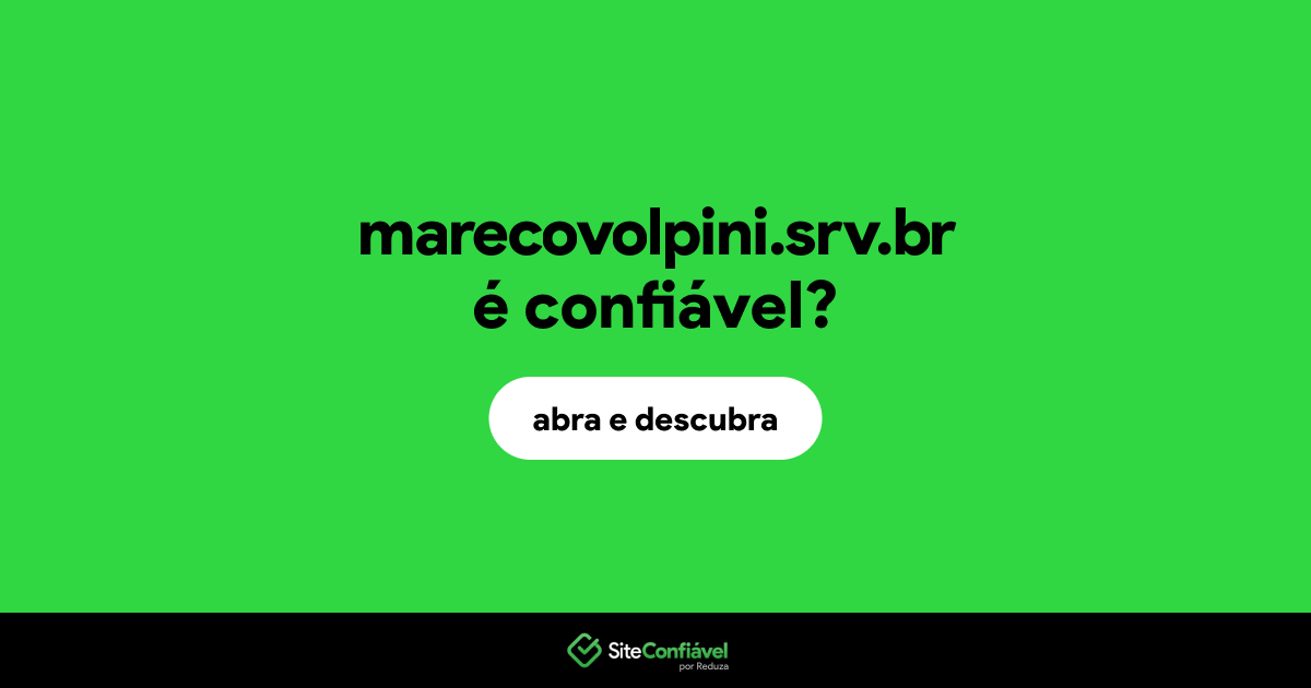 O site marecovolpini.srv.br é confiável?