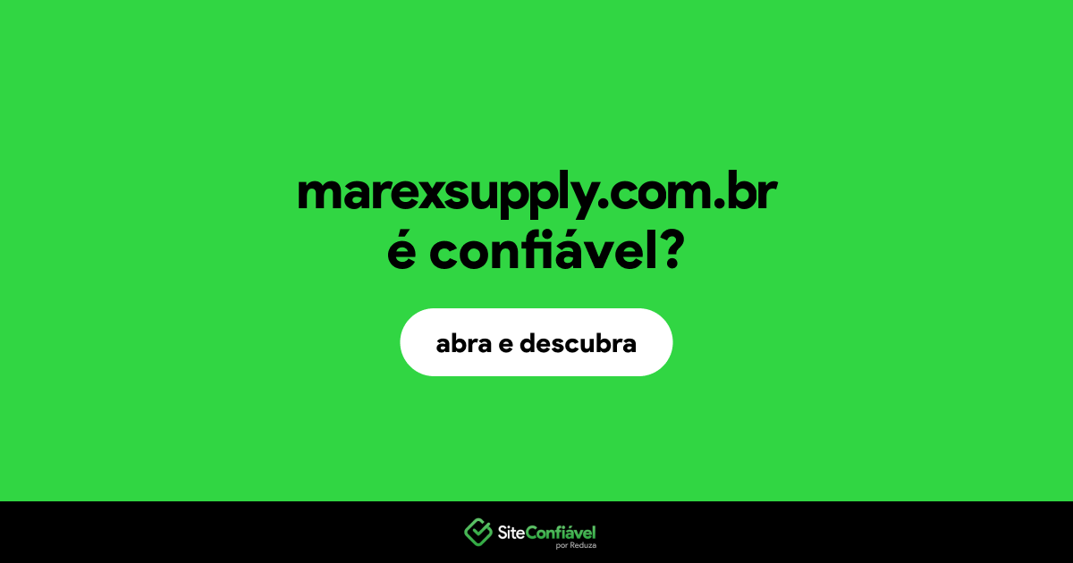 O site marexsupply.com.br é confiável?