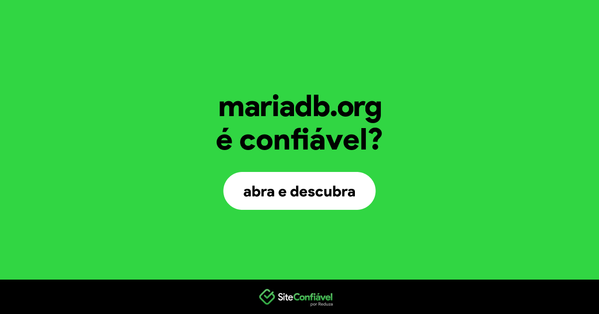 O site mariadb.org é confiável?