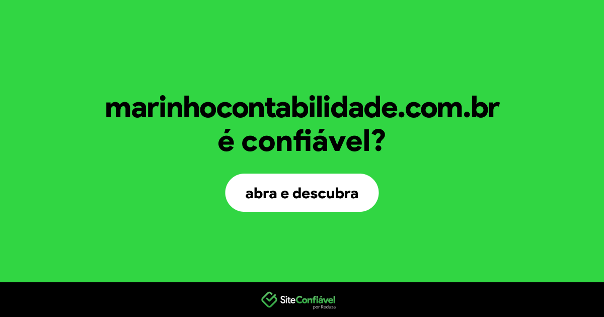 O site marinhocontabilidade.com.br é confiável?