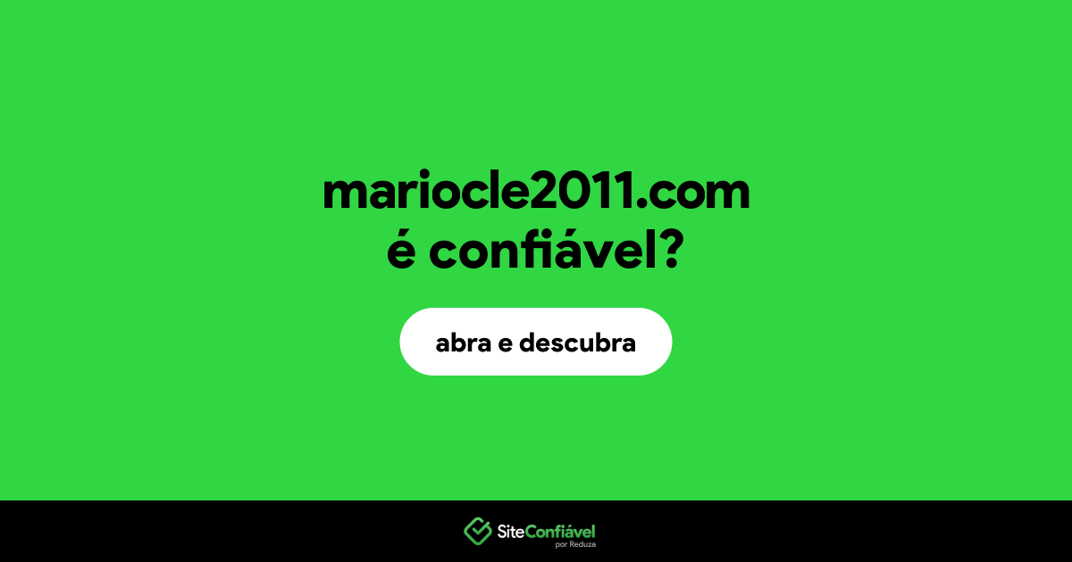 O site mariocle2011.com é confiável?