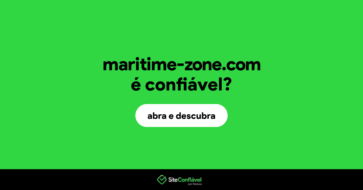 O site maritime-zone.com é confiável?