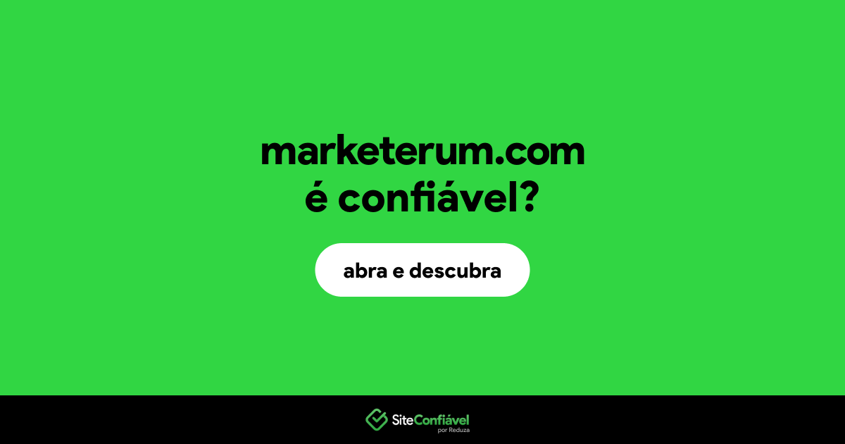 O site marketerum.com é confiável?