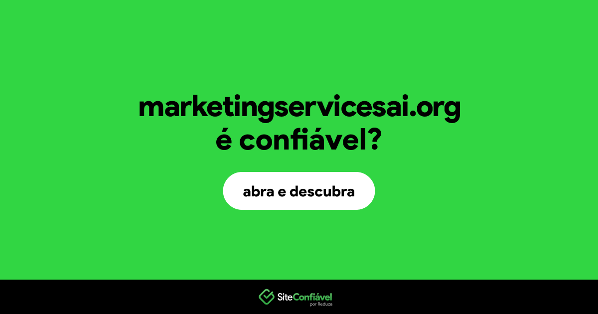 O site marketingservicesai.org é confiável?
