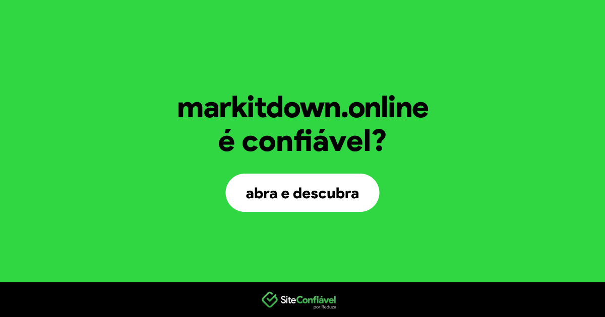 O site markitdown.online é confiável?