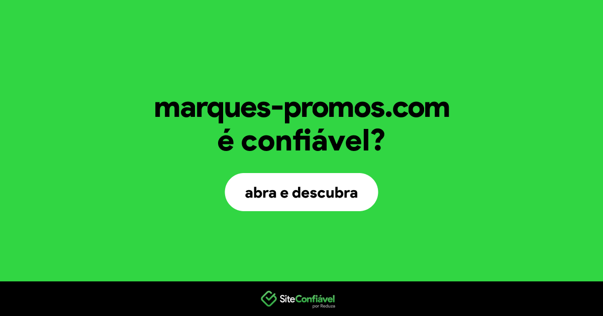 O site marques-promos.com é confiável?