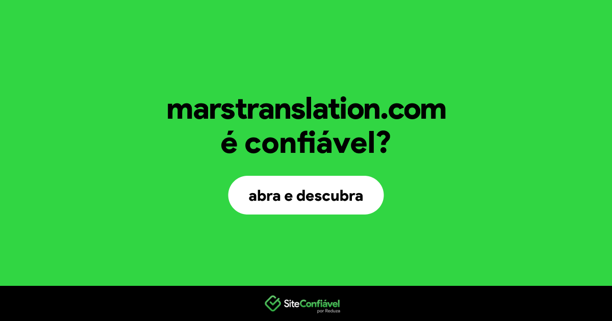 O site marstranslation.com é confiável?