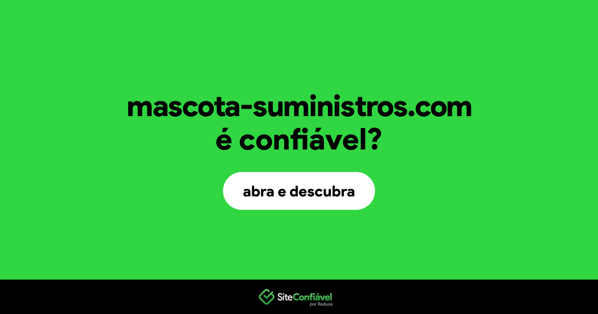 O site mascota-suministros.com é confiável?