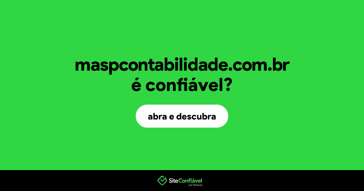 O site maspcontabilidade.com.br é confiável?