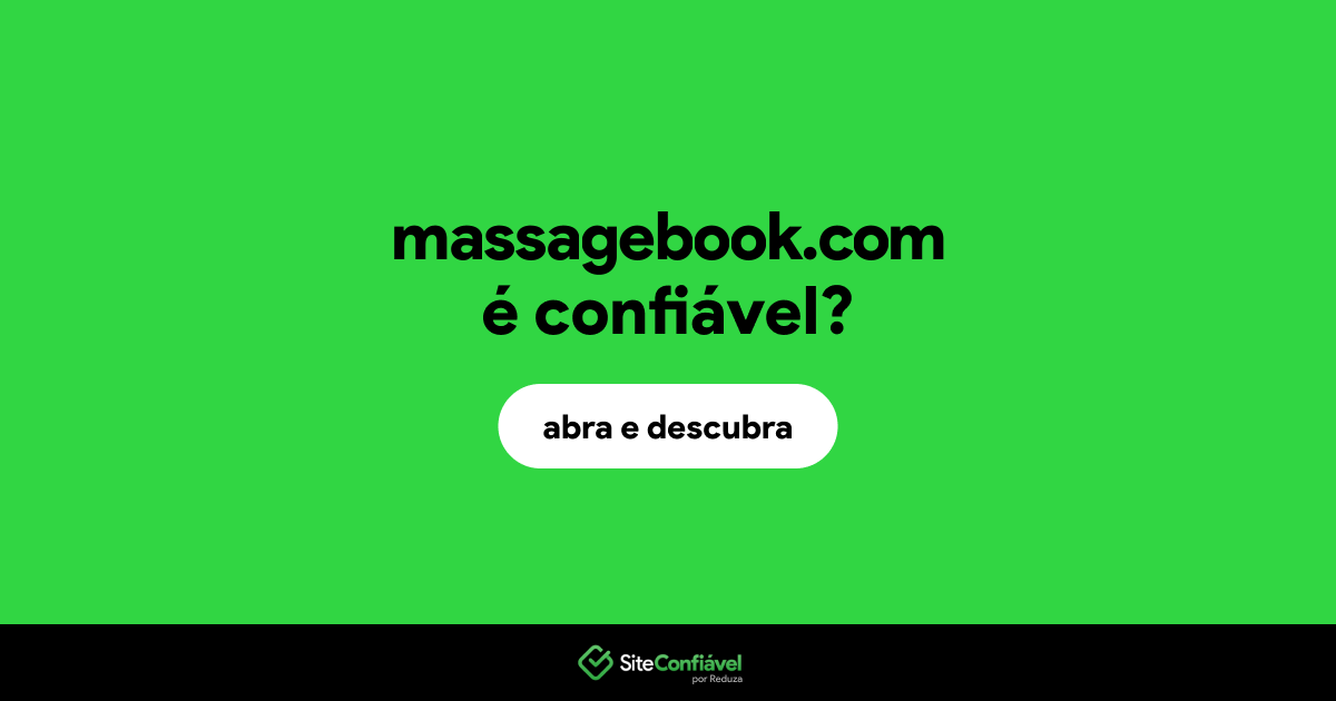 O site massagebook.com é confiável?