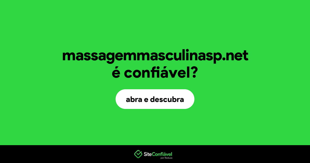 O site massagemmasculinasp.net é confiável?