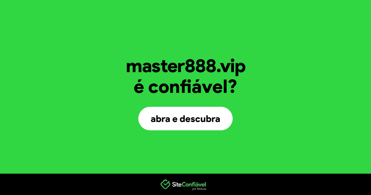 O site master888.vip é confiável?