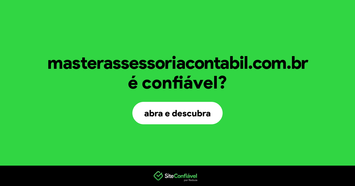 O site masterassessoriacontabil.com.br é confiável?