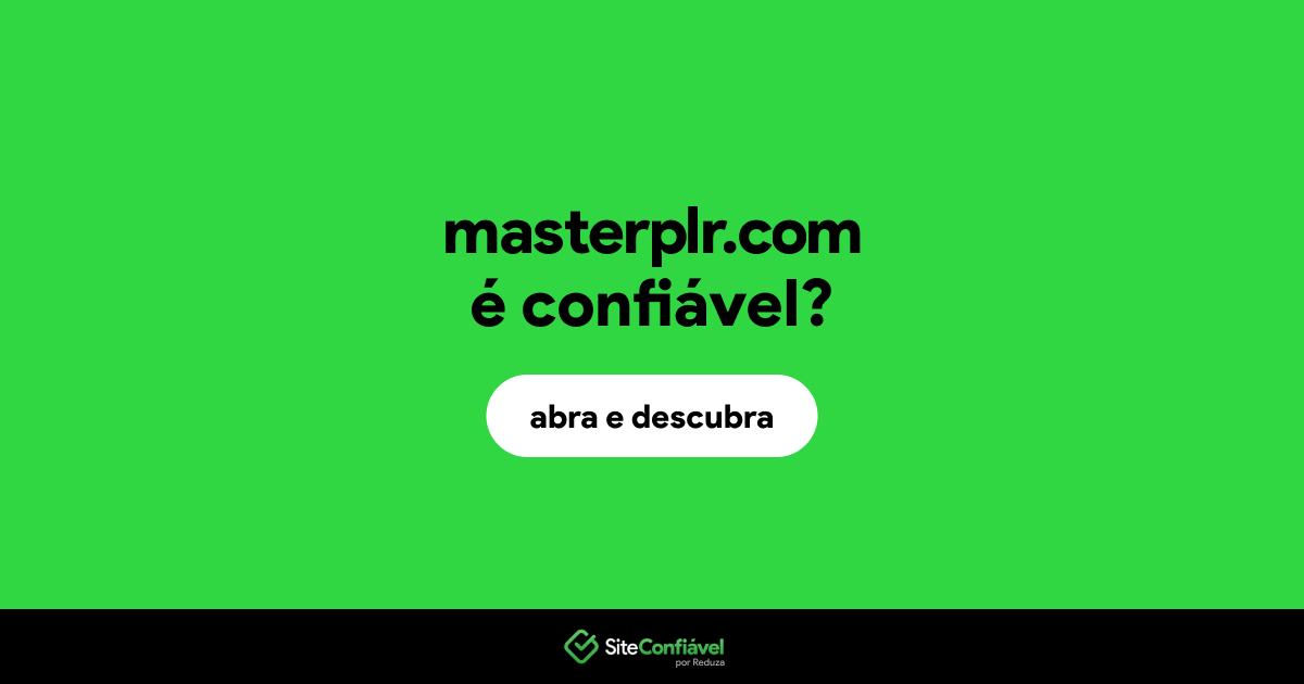 O site masterplr.com é confiável?