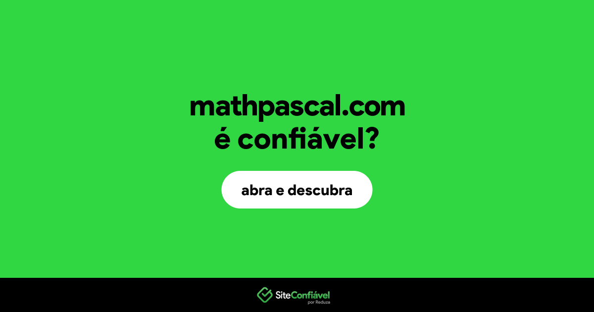 O site mathpascal.com é confiável?