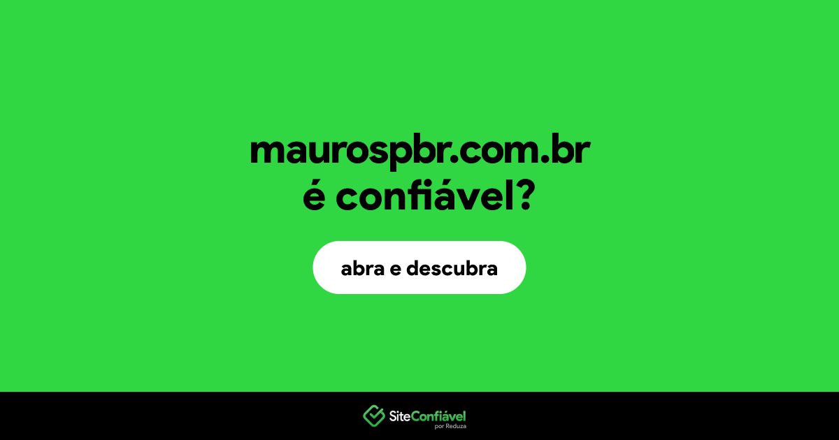 O site maurospbr.com.br é confiável?
