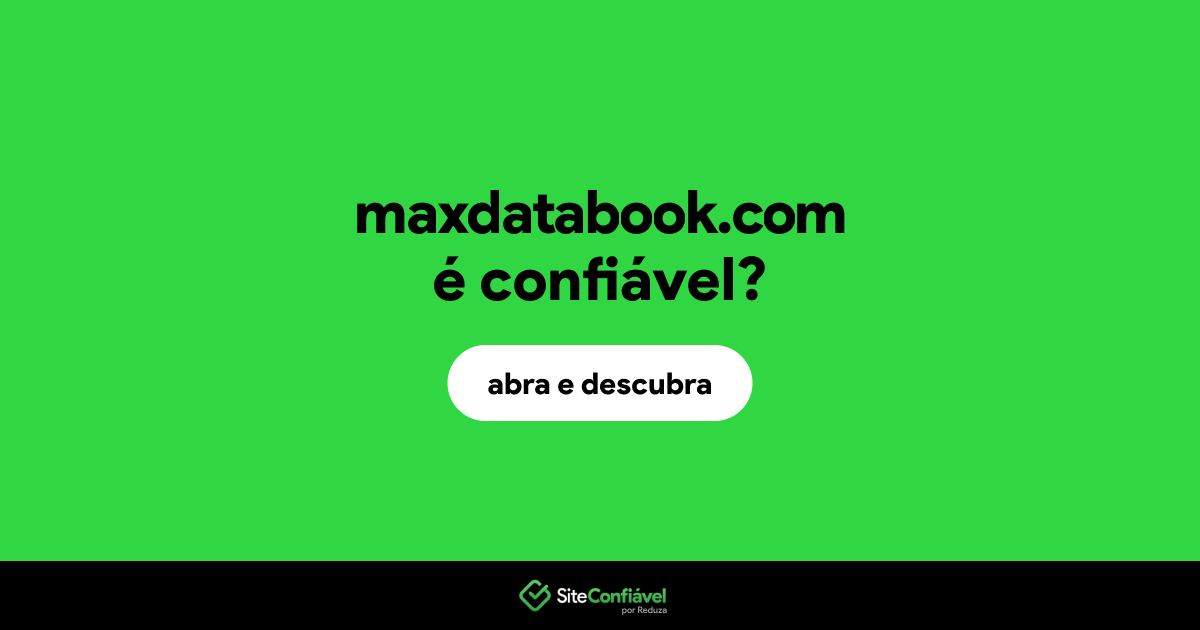 O site maxdatabook.com é confiável?