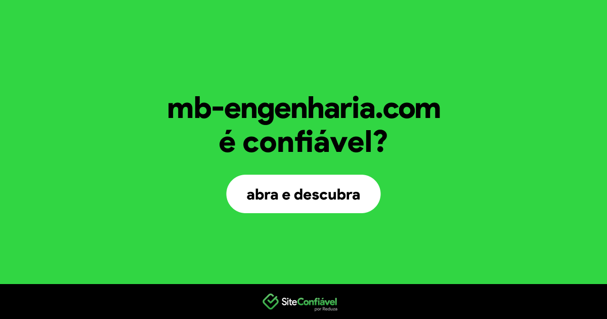 O site mb-engenharia.com é confiável?