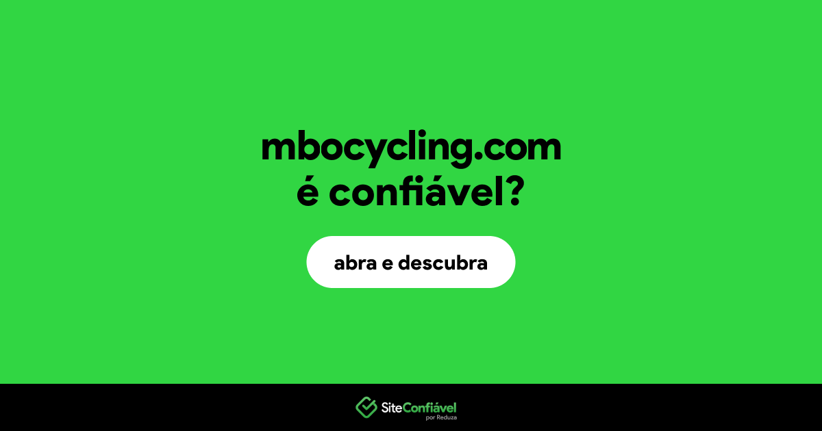 O site mbocycling.com é confiável?