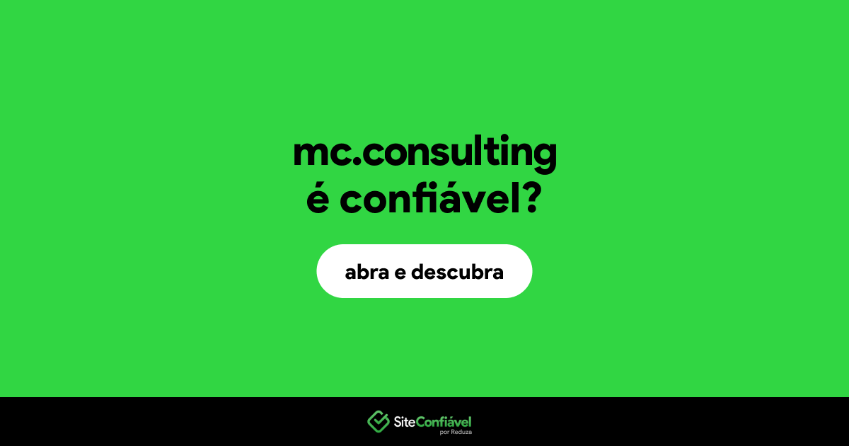 O site mc.consulting é confiável?