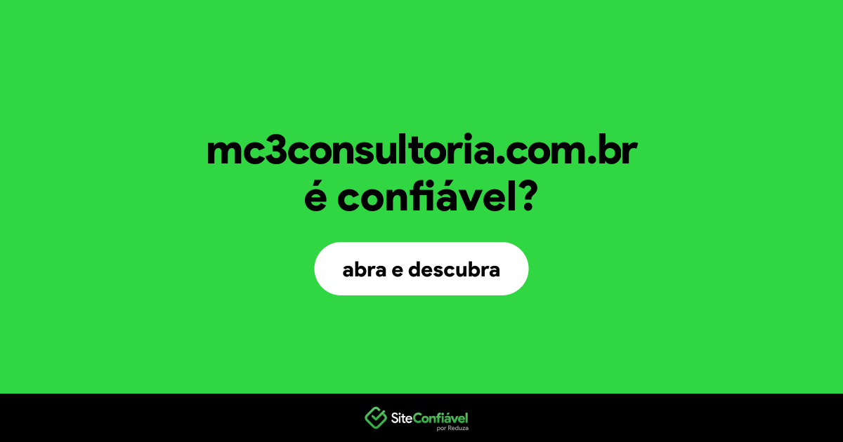 O site mc3consultoria.com.br é confiável?