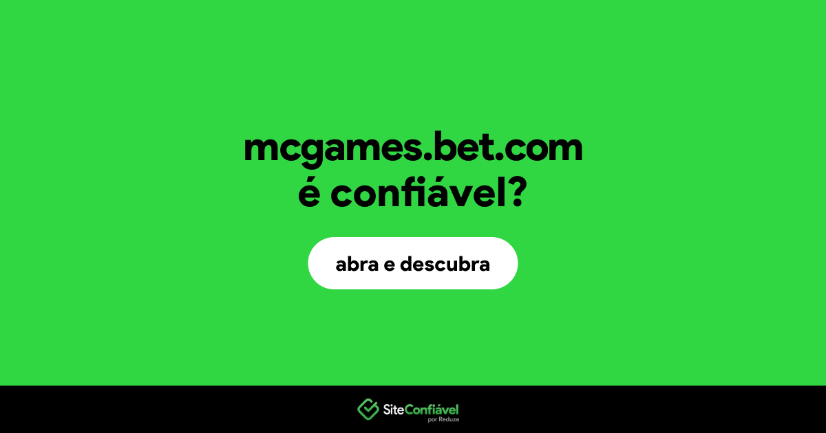O site mcgames.bet.com é confiável?