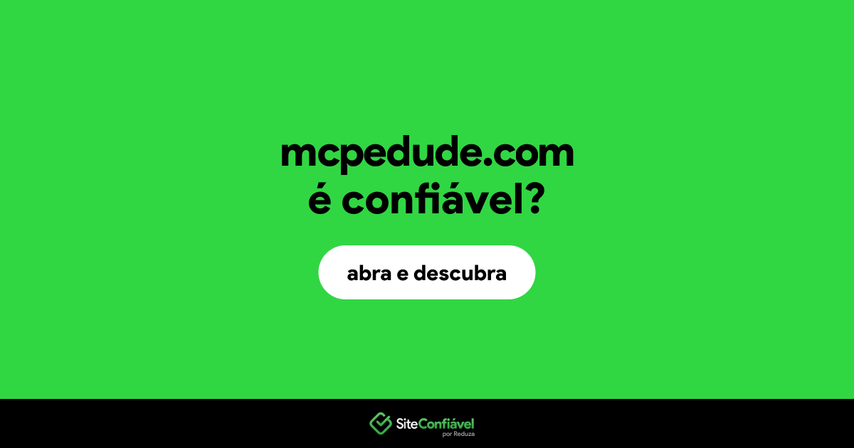 O site mcpedude.com é confiável?