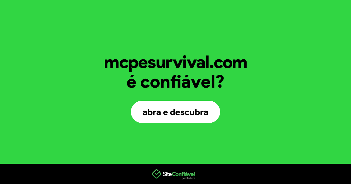 O site mcpesurvival.com é confiável?