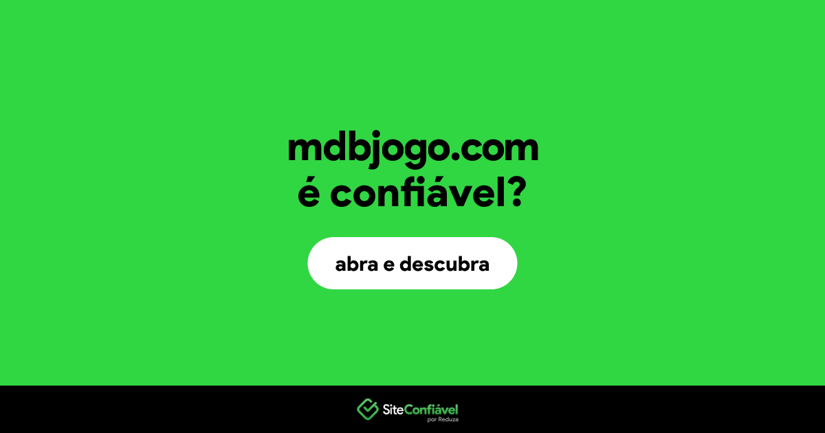 O site mdbjogo.com é confiável?