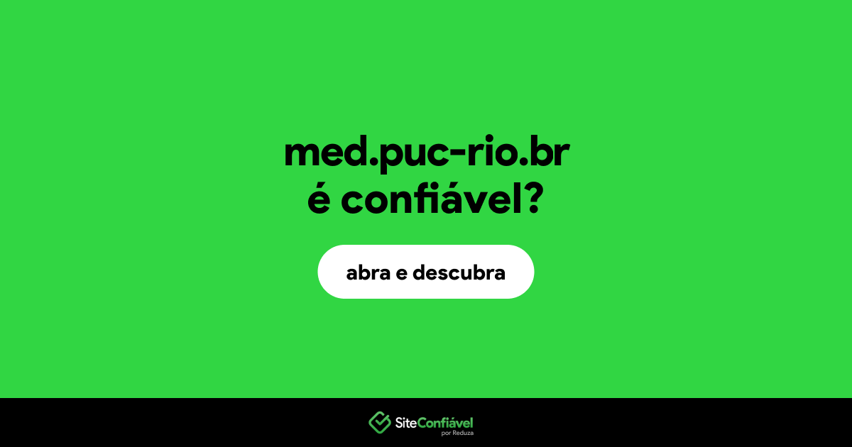 O site med.puc-rio.br é confiável?