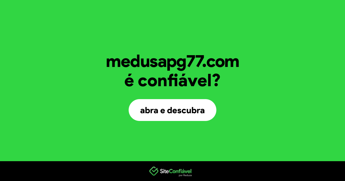 O site medusapg77.com é confiável?