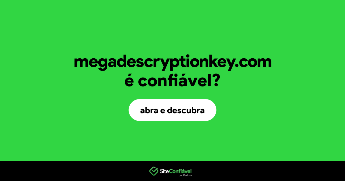 O site megadescryptionkey.com é confiável?
