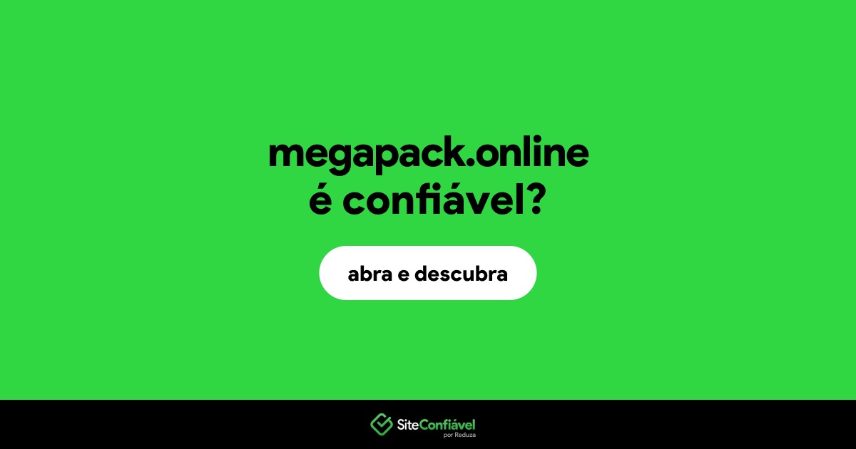 O site megapack.online é confiável?