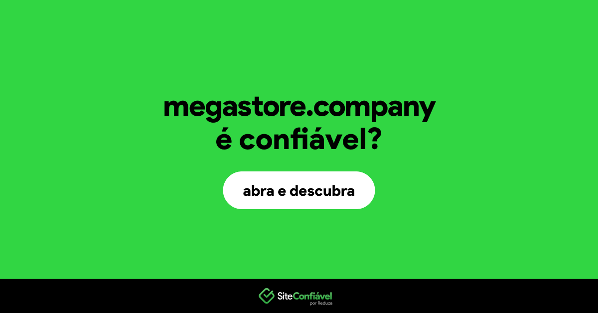 O site megastore.company é confiável?