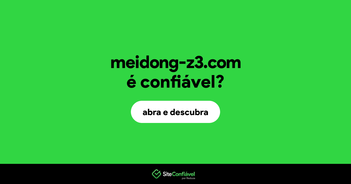 O site meidong-z3.com é confiável?